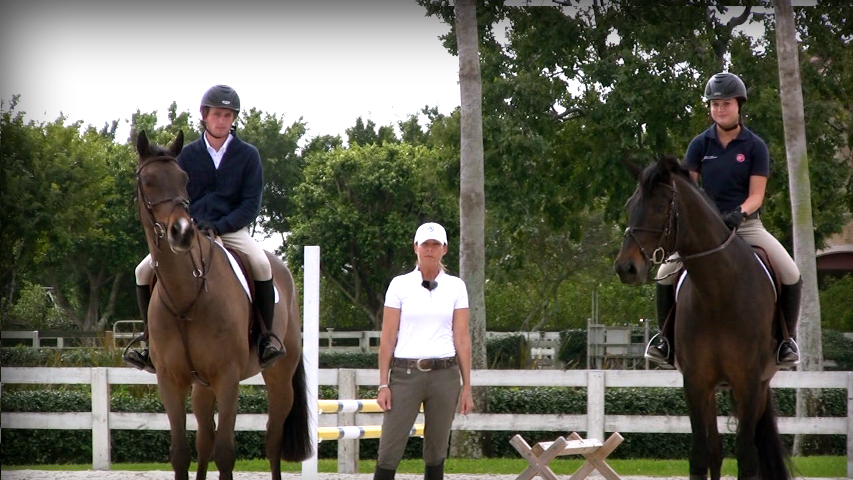 training your horse to do trot fences and downward transitions