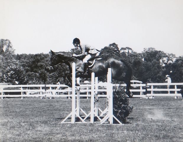 Anna & Rivet Riding Without Stirrups at Ox Ridge in 1971