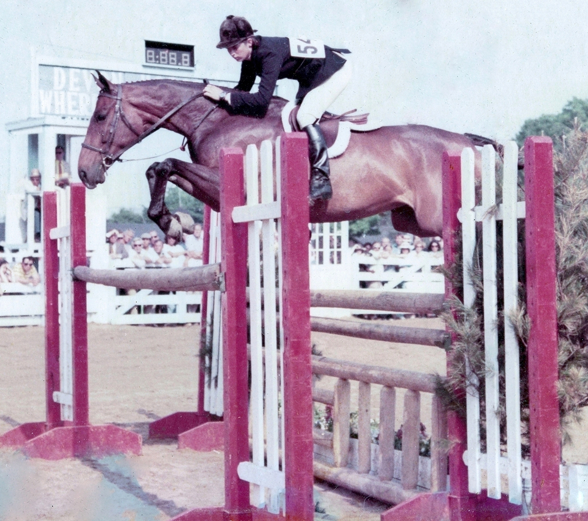 Sign The Card with Jane Womble (now Gaston up) - Regular Working Hunter Champion at Devon in 1972. Photo by Freudy.