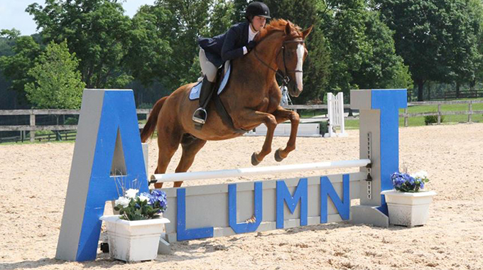 college equestrian jumping alumni jump