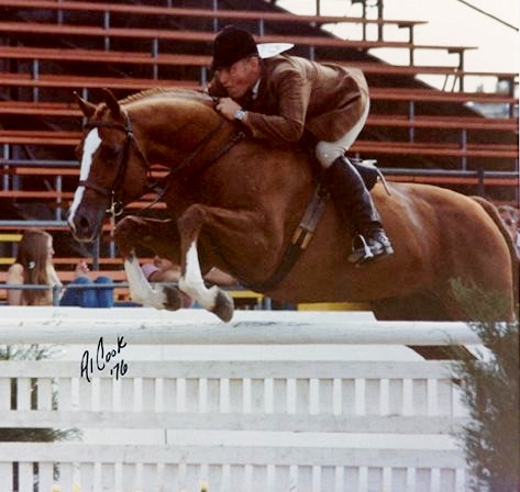 Sir Thomson, with Dave Kelley riding, at Virginia State Horse Show, in 1976