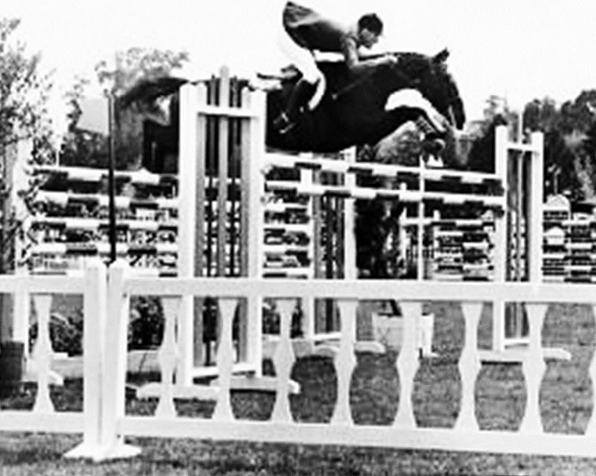 Snowbound with Bill Steinkraus at the 1968 Olympic Games in Mexico jumping an oxer