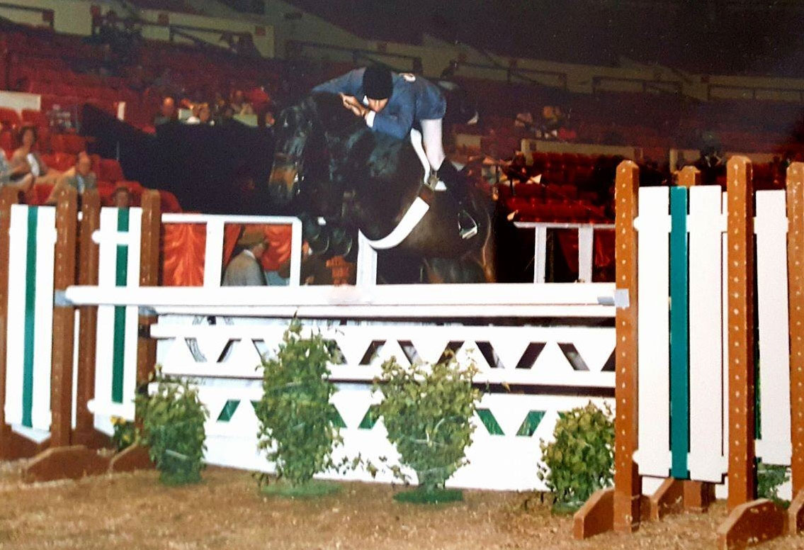 Mind Games with Tommy Serio riding at the National Horse Show in 1985.