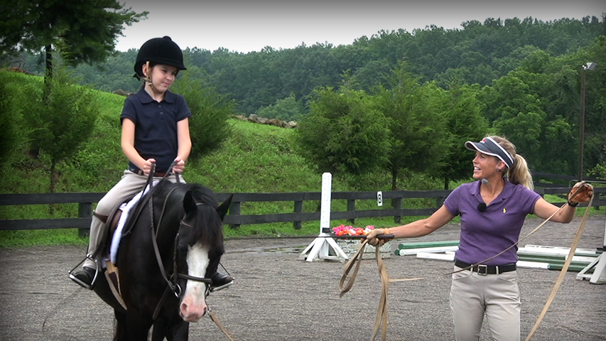 giving a rider their first lesson